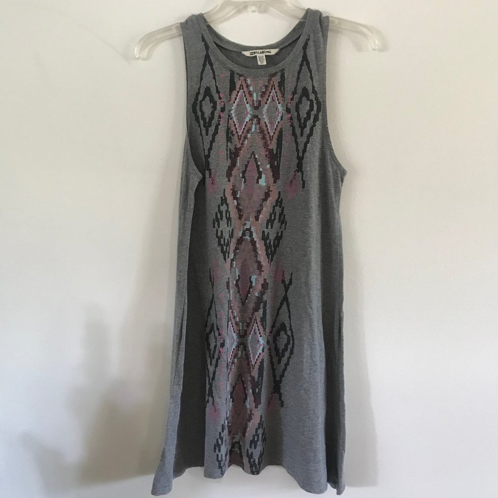 Billabong sleeveless dress w/ ikat pattern